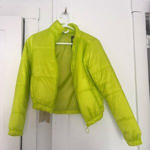 Neon Green Puffer Jacket  - Never been worn